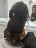 上品かわいいハーフアップアレンジ♪
