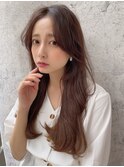 顔周りレイヤー　ヘルシースタイル　ミントアッシュ