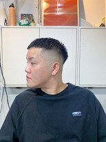 メリケンバーバーショップ フクオカ(MERICAN BARBERSHOP FUK)&nbsp;べリーショートダークアッシュニュアンスパーマ韓国マッシュ