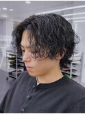 波巻きパーマ