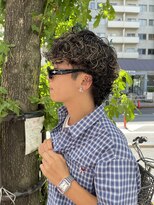 ソーコ 渋谷(SOCO) ポップコーンパーマハイライトメンズカットパーマメンズカット