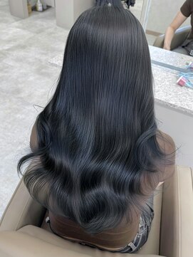 ツキ 横浜店(tuki) ブリーチなし/ダブルカラー/ブリーチなしダブルカラー/ブルー