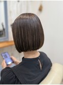 女性らしい　大人のミニボブ