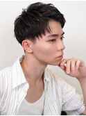 【over hair】メンズカット×アップバング×ツーブロック