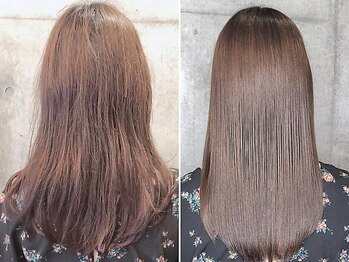 マッチレス(matchless)の写真/《髪質改善水素トリートメント》で、クセやうねりによる広がりを改善◎ダメージを補修し色持ちもUP！