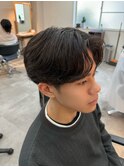 MEN'S/韓国/毛流れセンターパート/ニュアンスパーマ/下田優也