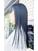 ヘアーワークスミスト 池袋店(Hair Works MIST) ロングヘアカラーブラックプラスブルー