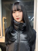 ロイオブジゼル(roi of GiseL)&nbsp;ロング レイヤー 前髪 顔周りカット グレージュ 透明感カラー