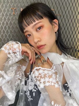 スリー バイ ベルベット 博多(THREE... by velvet) ダークブラックカラー/ダブルカラー/髪質改善/オージュア