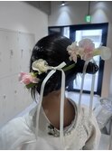 生花ヘアセット