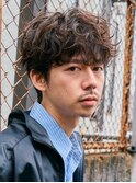 新橋メンズパーマフェザーパーマシャドウパーマセンターパート