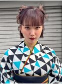 ボブヘアツインカチモリヘアアレンジ