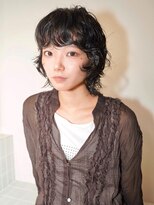 テトヘアー(teto hair)&nbsp;ショートウルフ パーマ 黒髪 レイヤー ニュアンス