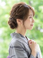 と和 巣鴨 30代清潔感◇ルーズなシニヨンの上品浴衣ヘアセット