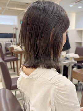 キアラ(Kchiara) ブリーチなしオリーブカラー×くびれボブ【福岡Kchiara奥野】