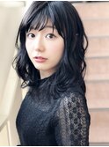 《Agu hair lilou》暗髪でもかわいいゆるふわパーマ