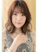 ラフニュアンスくせ毛風小顔鎖骨ミディアムZ浦和20代30代40代