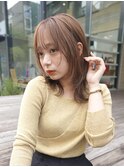 ミディアムレイヤーカットボブウルフ/10代20代/インナーカラー