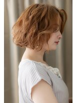 カバーヘア ブリス 上尾西口店(COVER HAIR bliss) ミルクティーピンク横顔美人くせ毛風ボブTb2上尾20代30代40代!