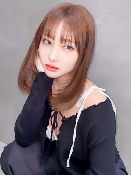 スイ(suii.) 伸ばしかけでも可愛い"ワンカールレイヤー×ラベンダーベージュ"