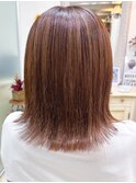 20代30代大人可愛いハイライト大人W3Dカラー艶感大人ボブ