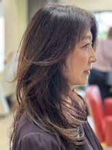 ヘアークリアー 春日部 大人可愛いひし形シルエットレイヤースタイル/30代40代50代