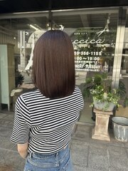 うるツヤロングボブ/髪質改善カラー