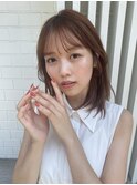 大人かわいい小顔レイヤー顔まわりレイヤー小顔シースルーバング