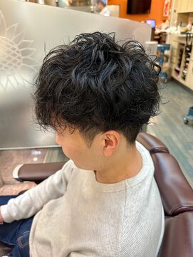 銀座マツナガ 浅草店 20代30代ビジネススパイラルパーマツーブロックマッシュ爽やか
