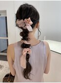 ふわふわリボンアレンジ