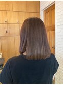 内巻きボブ／ブラウンカラー