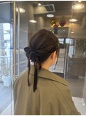 キメすぎないラフなお呼ばれヘア