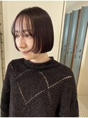 ＊ ピンクブラウン ミニボブ
