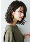 30代40代50代外ハネボブゆる巻きイヤリングカラー髪質改善
