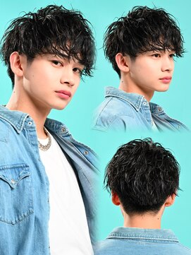 リップスヘアー 銀座(LIPPS hair) 刈り上げ ツーブロ 韓流ヘア 無造作 波巻き シャドウパーマ