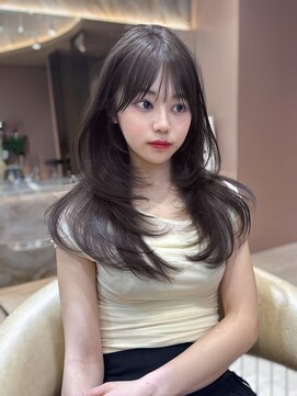 ロンドガーネット 池袋(Lond garnet) ミニウルフレイヤーカット顔周り前髪韓国ミディアムロング/池袋