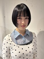 ダブ アオヤマ(DaB AOYAMA)&nbsp;ぱっつん前髪/ミニボブ/ボブ/顔まわりレイヤー/似合わせカット