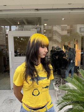 タイドヘア 茨木店(TIDE HAIR) ルーツカラーyellow×Black