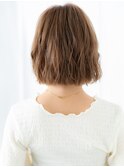 ミルクティーカラーニュアンスパーマミニボブi小山20代30代