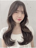 ☆レイヤーカット/韓国ヘア/小顔/前髪長め/オリーブグレー☆