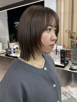 ロンドシエル 横浜(Lond ciel)&nbsp;ミニボブレイヤー/レイヤーカット/スモーキーカラー/顔周り/横浜