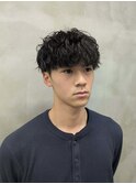 無造作ツイストスパイラルパーマ