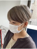 大人の透明感カラー×白髪ぼか