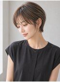 小顔ショート/白髪ぼかしハイライトカラー