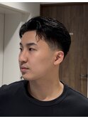 ラフカール　かきあげセンターパート　メンズヘア