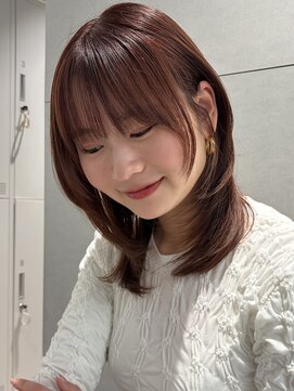 トリッカ シブヤ(TRICCA SHIBUYA) 顔周りレイヤー/ミディアム/小顔ヘア/似合わせ/髪質改善暖色渋谷