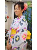ゆかた着付けとヘアセット¥3900