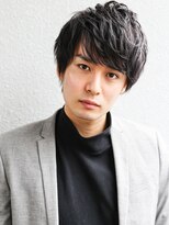 スーツ短髪ツーブロック束感モテる黒髪スリークショート流行