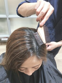 フレールヘアー(Frere hair)の写真/髪や頭皮に優しいオーガニック薬剤で、ダメージレスなカラーを楽しめる♪頭皮が敏感な方にも◎