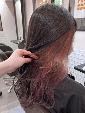 サロンドミルク 溝の口店(salon de MiLK) インナーカラーピンクベージュ